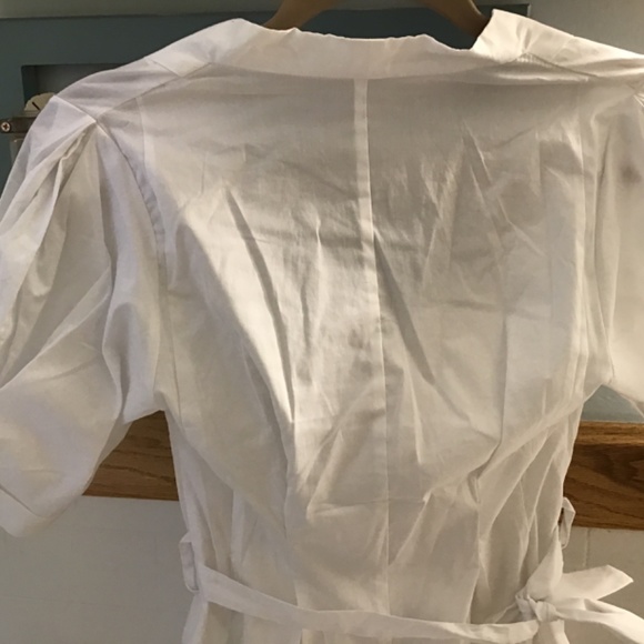 3for $30 Callie Lives White pleated short sleeve blouse - Picture 8 of 12